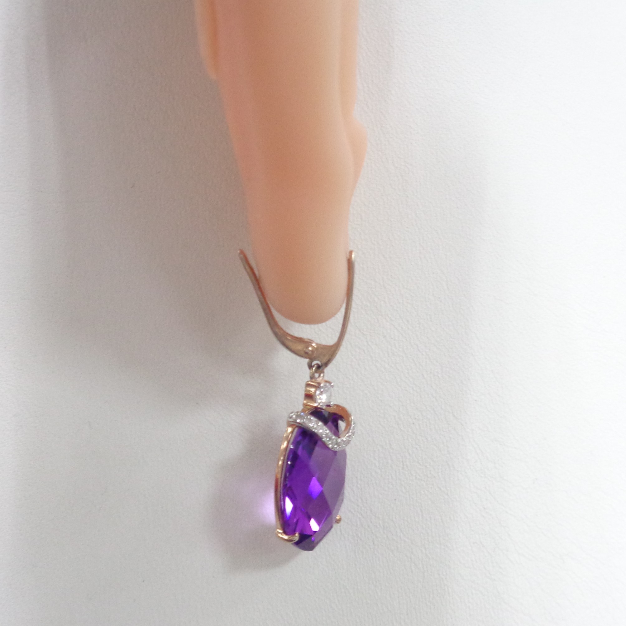 Серебряные серьги с аметистами